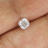 0.51 Ct Natural Loose Diamond, Cushion Diamond, Faint Pink Diamond, Polished Diamond, Real Diamond, Rustic Diamond, Antique Diamond L5761