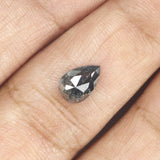 0.86 CT Natural Loose Diamond, Pear Diamond, Black Diamond, Rustic Diamond, Rose Cut Diamond, Pear Cut Diamond, Fancy Color Diamond KDL168