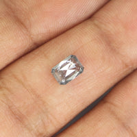 0.65 Ct Natural Loose Diamond, Emerald Cut Diamonds, Salt and Pepper Diamond, Rose Cut Rustic Diamond, Radiant Diamond, KDL9579