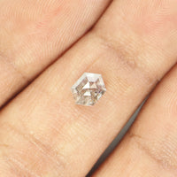 0.63 Ct Natural Loose Diamond, Hexagon Diamond, Salt and Pepper Diamond, Hexagon Cut Diamond, Polished Diamond, Rose Cut Diamond KDL9618