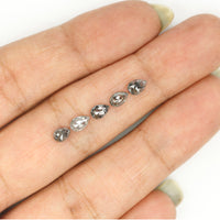 1.22  CT Natural Loose Diamond, Pear Cut Diamond, Salt and Pepper Diamond, Black Diamond, Grey Diamond, Real Galaxy Rose Cut Diamond, KDL752
