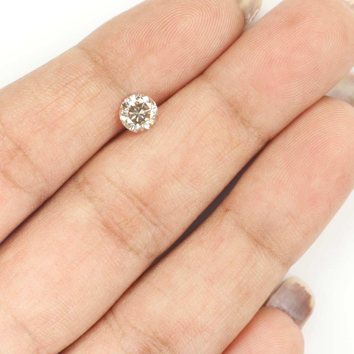 0.62 Ct Natural Loose Round Shape Diamond Brown Color Round Diamond 5.20 MM Natural Loose Brown Diamond Round Brilliant Cut Diamond QL628