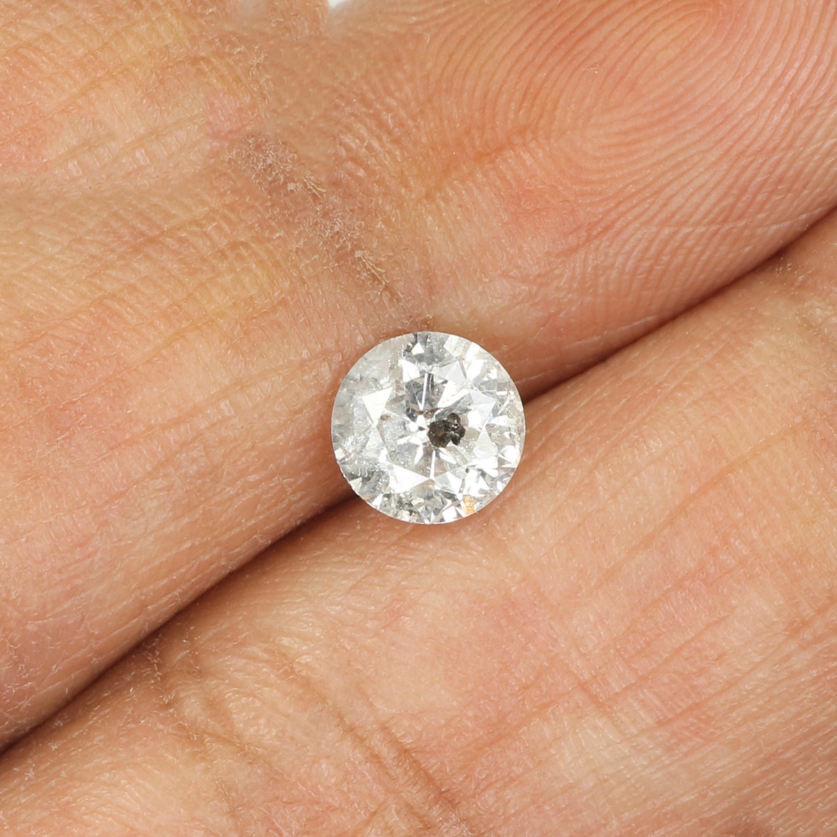 0.80 CT Natural Loose Round Shape Diamond Salt And Pepper Round Diamond 5.80 MM Natural Black Grey Color Round Brilliant Cut Diamond LQ5568