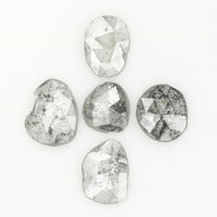 0.94 Ct Natural Loose Diamond, Slice Diamond, Salt And Pepper Diamond, Black Gray Diamond, Polki Diamond, Irregular Diamond, KR2319