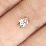 0.54 CT Natural Loose Diamond, Pear Cut Diamond, Salt And Pepper Diamond, Black Diamond, Grey Diamond, Real Galaxy Rose Cut Diamond L378