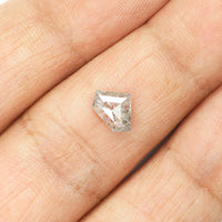 0.53 CT Natural Loose Diamond, Shield Cut Diamond, Salt And Pepper Diamond, Black Diamond , Grey Diamond, Antique Rose Cut Diamond KDL327