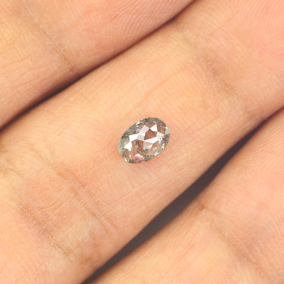 0.40 Ct Natural Loose Oval Shape Diamond Salt And Pepper Oval Cut Diamond 5.30 MM Natural Loose Diamond Oval Shape Rose Cut Diamond LQ422