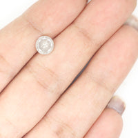 1.03 Ct Natural Loose Diamond, Grey Diamond, Round Diamond, Round Brilliant Cut Diamond, Sparkling Diamond, Rustic Diamond L623