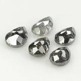 1.22  CT Natural Loose Diamond, Pear Cut Diamond, Salt and Pepper Diamond, Black Diamond, Grey Diamond, Real Galaxy Rose Cut Diamond, KDL752