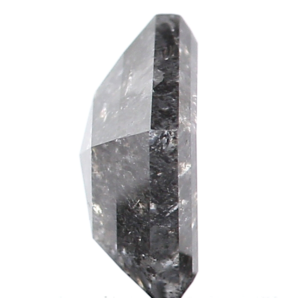 0.75 CT Natural Loose Pentagon Shape Diamond Salt And Pepper Pentagon Cut Diamond 6.30 MM Black Gray Color Pentagon Rose Cut Diamond QL9971