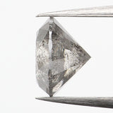 1.08 Ct Natural Loose Diamond, Salt And Pepper Diamond, Round Brilliant Cut Diamond, Black Diamond, Grey Diamond, Rustic Diamond, KDL607