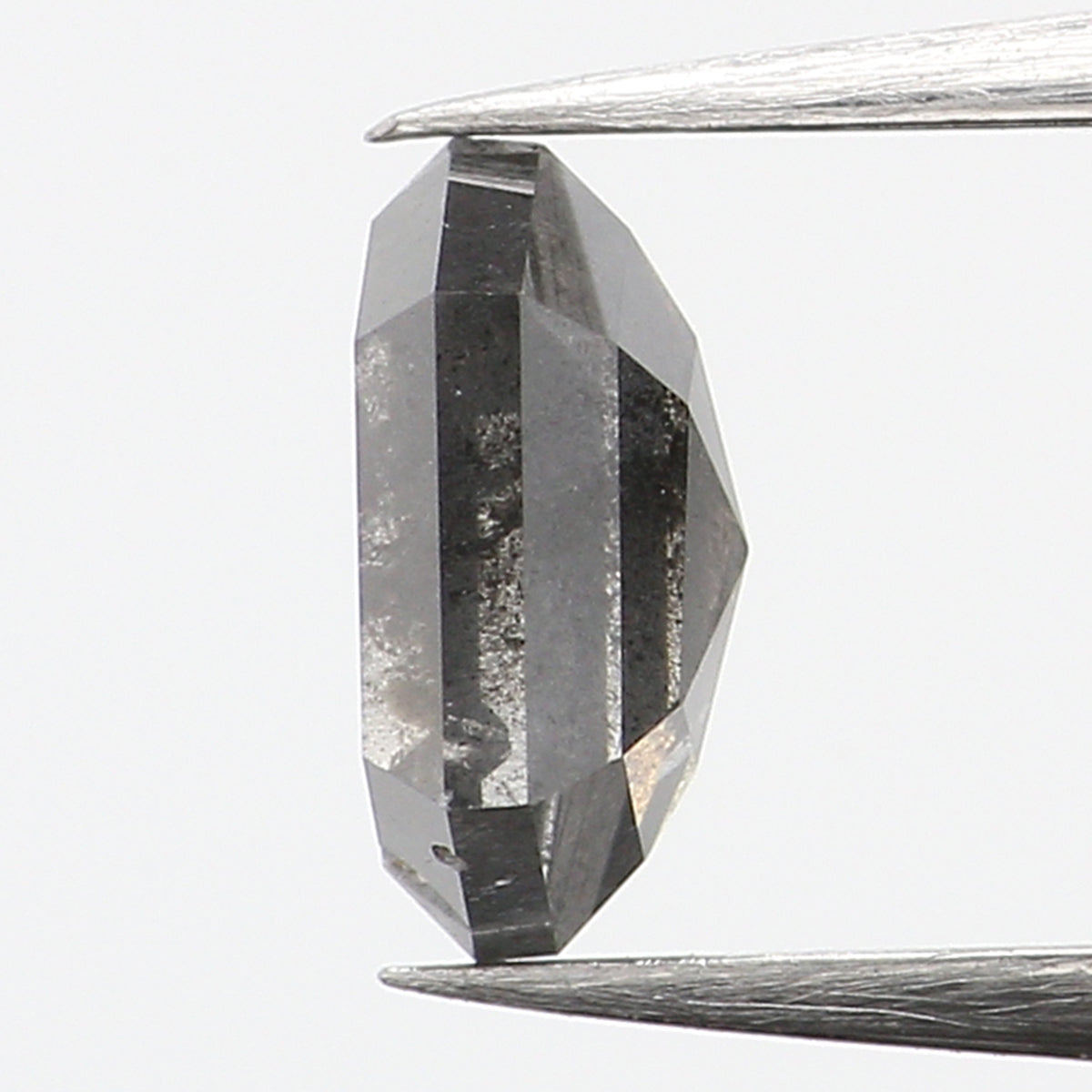 0.80 CT Natural Loose Hexagon Shape Diamond Salt And Pepper Hexagon Diamond 6.30 MM Black Grey Color Hexagon Shape Rose Cut Diamond QL637