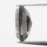 0.80 Ct Natural Loose Diamond, Hexagon Diamond, Salt and Pepper Diamond, Black Gray Diamond, Polished Diamond, Rose Cut Diamond, KDL637