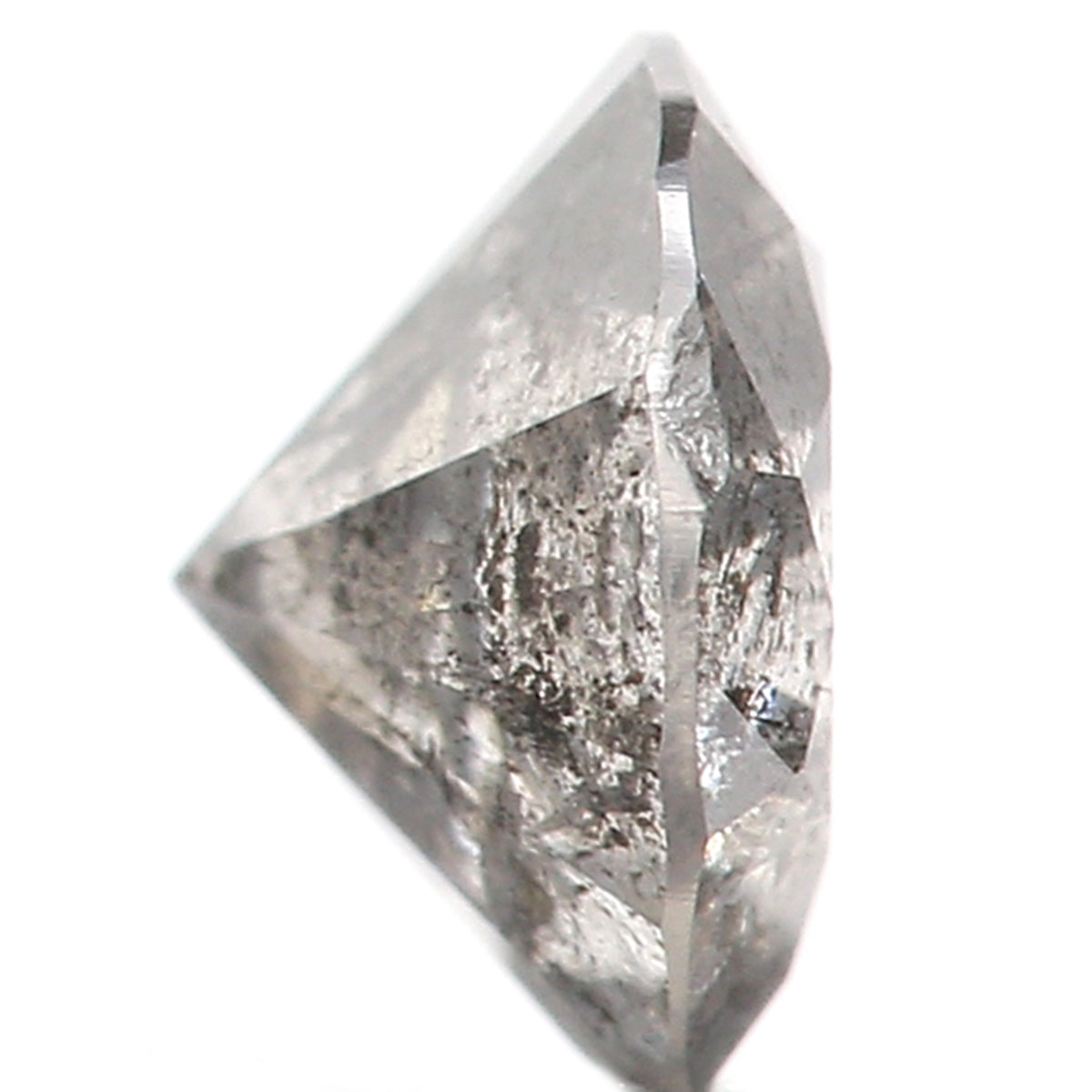 0.45 CT Natural Loose Round Shape Diamond Salt And Pepper Round Diamond 4.90 MM Natural Black Gray Color Round Brilliant Cut Diamond LQ036
