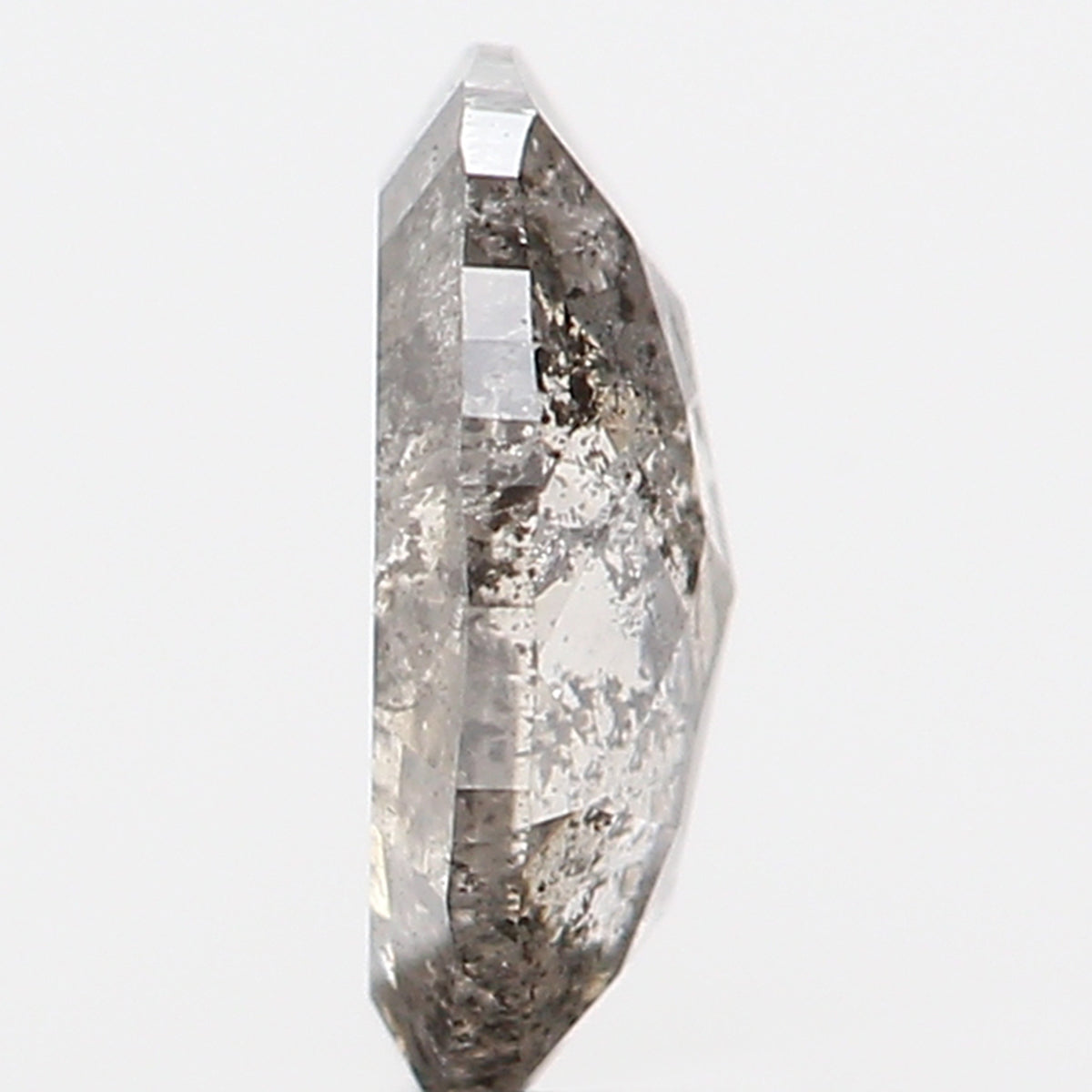 0.36 CT Natural Loose Oval Shape Diamond Salt And Pepper Oval Diamond 5.50 MM Natural Diamond Black Grey Color Oval Rose Cut Diamond LQ424