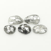 0.94 Ct Natural Loose Diamond, Slice Diamond, Salt And Pepper Diamond, Black Gray Diamond, Polki Diamond, Irregular Diamond, KR2319