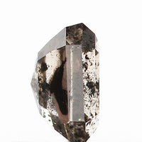 0.39 CT Natural Loose Diamond, Emerald Cut Diamond, Salt And Pepper Diamond, Black Diamond, Grey Diamond, Antique Rose Cut Diamond KDL239