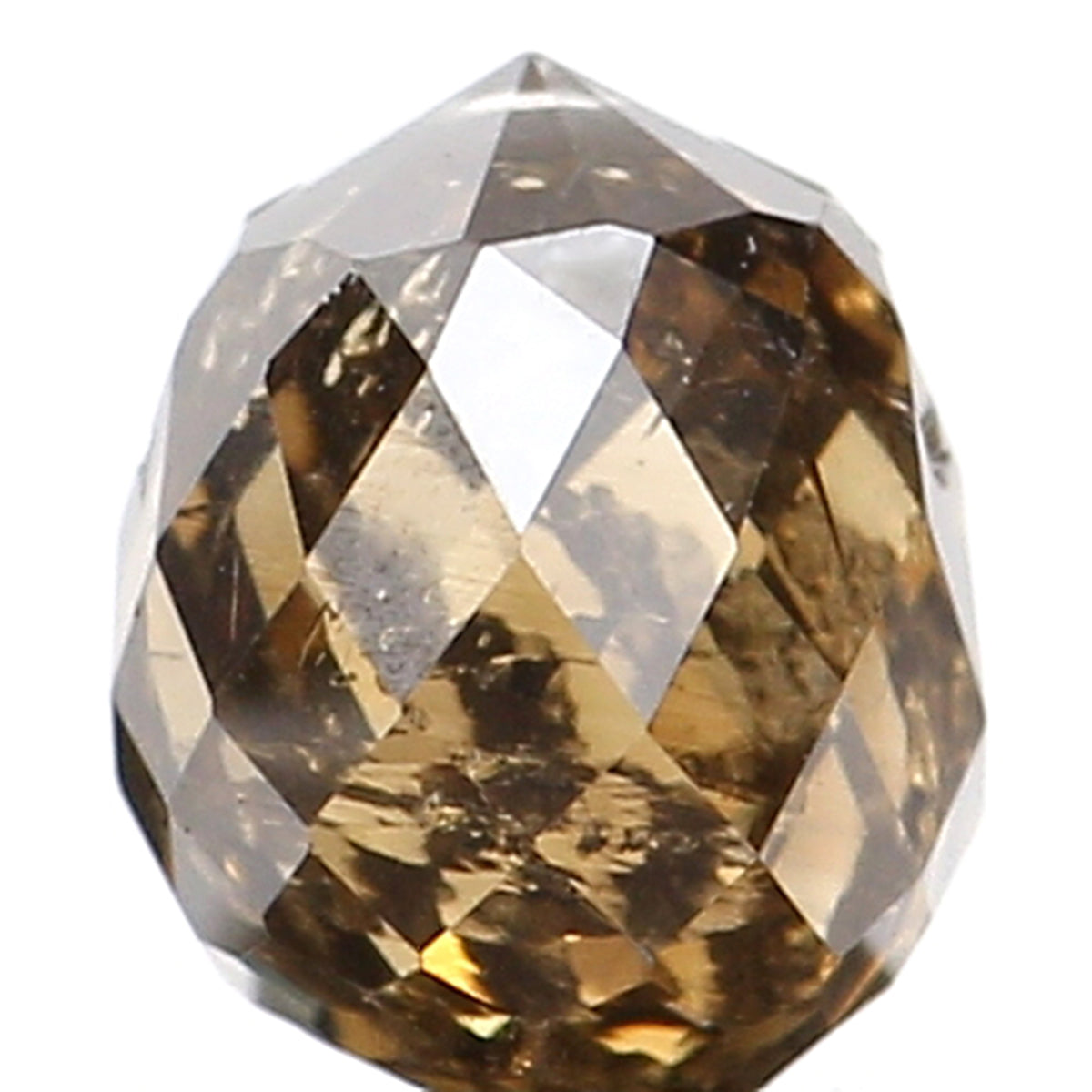 0.75 Ct Natural Loose Briolette Shape Diamond Brown Color Drop Diamond 5.00 MM Natural Loose Brown Color Briolette Rose Cut Diamond LQ126