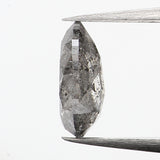 0.67 CT Natural Loose Diamond, Pear Diamond, Salt And Pepper Diamond, Black Grey Diamond, Pear Shape Diamond, Rustic Diamond KDL576