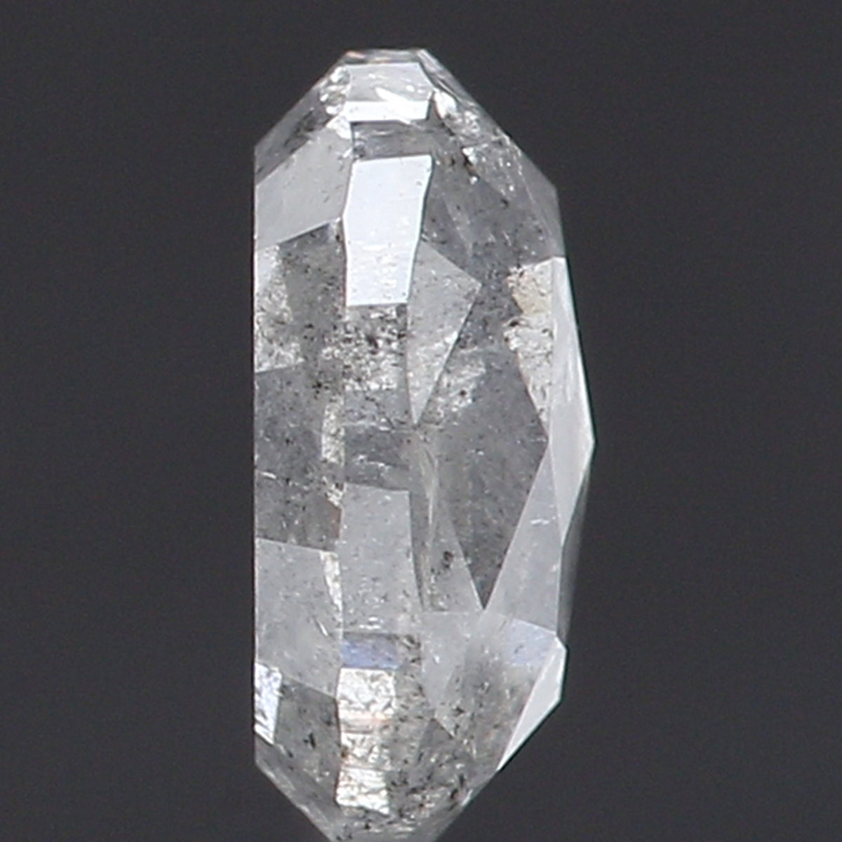 0.66 Ct Natural Loose Oval Shape Diamond Grey Color Oval Cut Diamond 6.00 MM Natural Loose Grey Color Diamond Oval Rose Cut Diamond LQ134