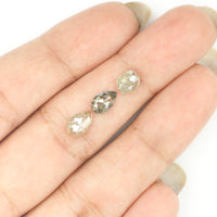1.80 Ct Natural Loose Diamond, Mix Diamond, Salt And Pepper Diamond, Black Diamond, Grey Diamond, Pear Diamond, Oval Diamond, KDL656