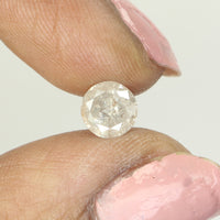 0.78 Ct Natural Loose Diamond, Grey Diamond, Round Diamond, Round Brilliant Cut Diamond, Sparkling Diamond, Rustic Diamond KDL5798