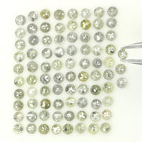 2.68 Ct Natural Loose Diamond, Round Rose Cut Diamond, Grey Diamond, Yellow Diamond, Rose Cut Diamond, Rustic Diamond, Real Diamond L092
