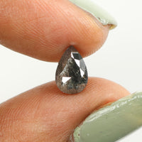 0.86 CT Natural Loose Diamond, Pear Diamond, Black Diamond, Rustic Diamond, Rose Cut Diamond, Pear Cut Diamond, Fancy Color Diamond KDL168
