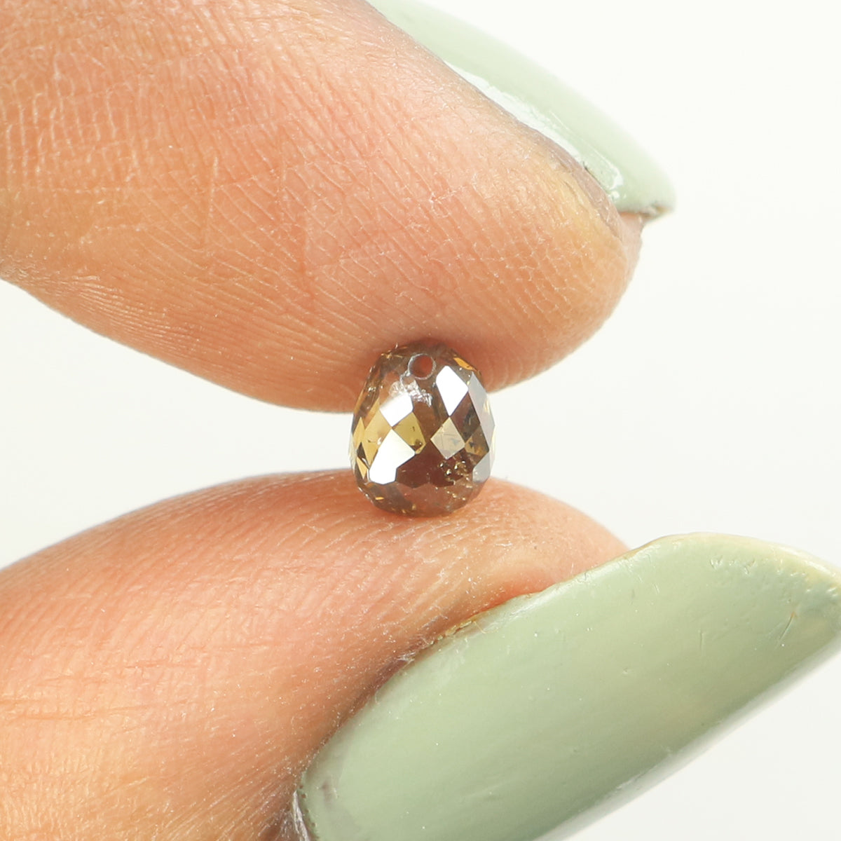 0.75 Ct Natural Loose Diamond, Briolette Diamond, Brown Diamond, Briolette Cut Bead Diamond, Polished Diamond, Faceted Diamond L126