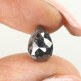 2.24 CT Natural Loose Diamond, Pear Diamond, Black Diamond, Rustic Diamond, Pear Cut Diamond, Rose Cut Diamond, Fancy Color Diamond KDL049
