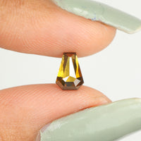 0.79 Ct Natural Loose Diamond, Coffin Cut Diamond, Brown Diamond, Rustic Diamond, Antique Diamond, Real Diamond, Minimal Diamond L374