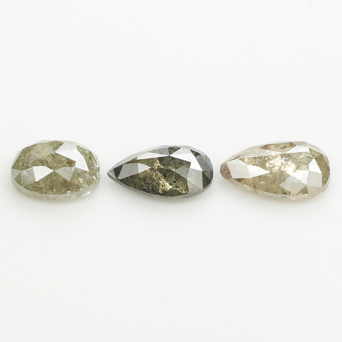 1.80 Ct Natural Loose Diamond, Mix Diamond, Salt And Pepper Diamond, Black Diamond, Grey Diamond, Pear Diamond, Oval Diamond, KDL656