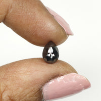 0.85 CT Natural Loose Diamond, Pear Diamond, Black Diamond, Rustic Diamond, Rose Cut Diamond, Pear Cut Diamond, Fancy Color Diamond L354
