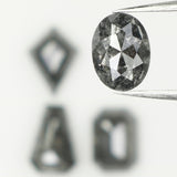 2.06 Ct Natural Loose Diamond, Mix Shape, Salt And Pepper, Black Diamond, Oval Diamond, Emerald Diamond, Coffin Diamond, Grey Diamond, KDL797