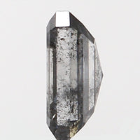 0.65 Ct Natural Loose Diamond, Emerald Cut Diamonds, Salt and Pepper Diamond, Rose Cut Rustic Diamond, Radiant Diamond, KDL9579