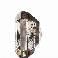 0.39 CT Natural Loose Diamond, Emerald Cut Diamond, Salt And Pepper Diamond, Black Diamond, Grey Diamond, Antique Rose Cut Diamond KDL239