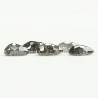 1.22  CT Natural Loose Diamond, Pear Cut Diamond, Salt and Pepper Diamond, Black Diamond, Grey Diamond, Real Galaxy Rose Cut Diamond, KDL752