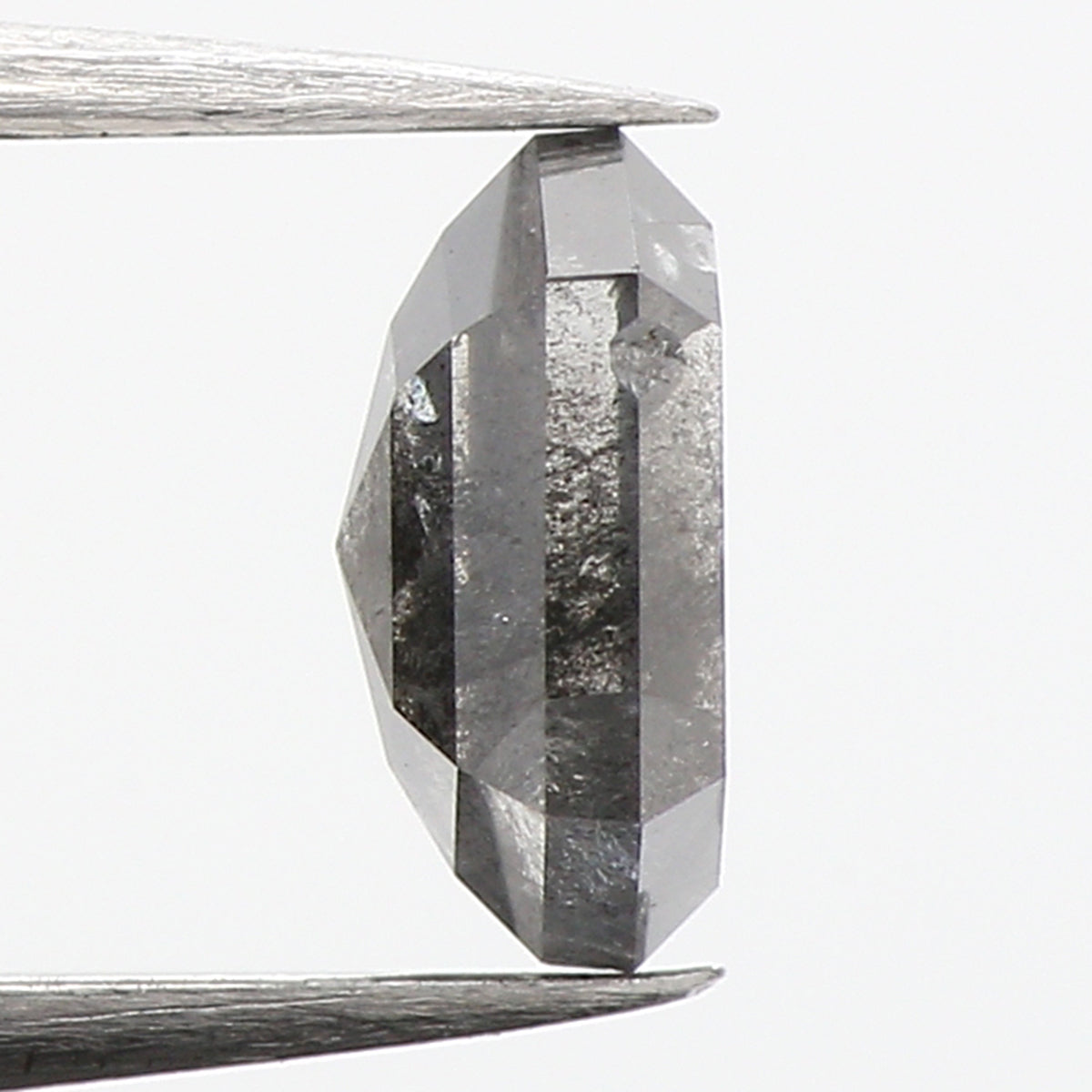 0.80 CT Natural Loose Hexagon Shape Diamond Salt And Pepper Hexagon Diamond 6.30 MM Black Grey Color Hexagon Shape Rose Cut Diamond QL637