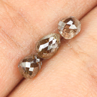 1.38 Ct Natural Loose Diamond, Briolette Diamond, Brown Diamond, Briolette Cut Bead Diamond, Polished Diamond, Faceted Diamond L9986