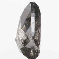 1.03 CT Pear Cut Diamond, Salt and Pepper Diamond, Natural Loose Diamond, Black Diamond, Grey Diamond, Real Galaxy Rose Cut Diamond KDL9950