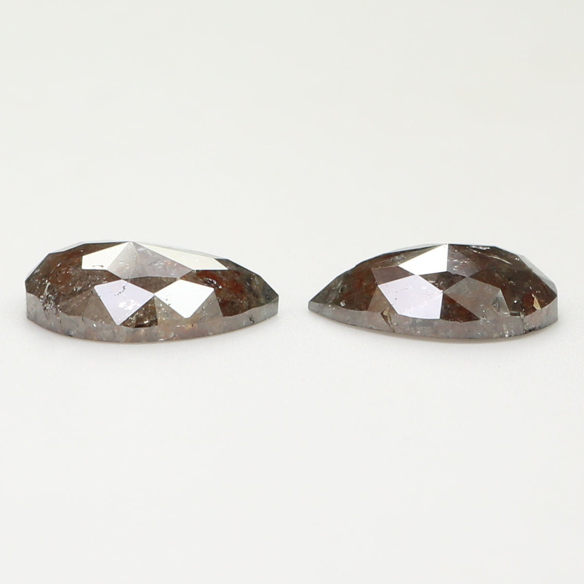 3.93 CT Natural Loose Pear Cut Pair Diamond Brown Color Pear Shape Diamond 9.85 MM Natural Loose Brown Diamond Pear Rose Cut Diamond QL6618