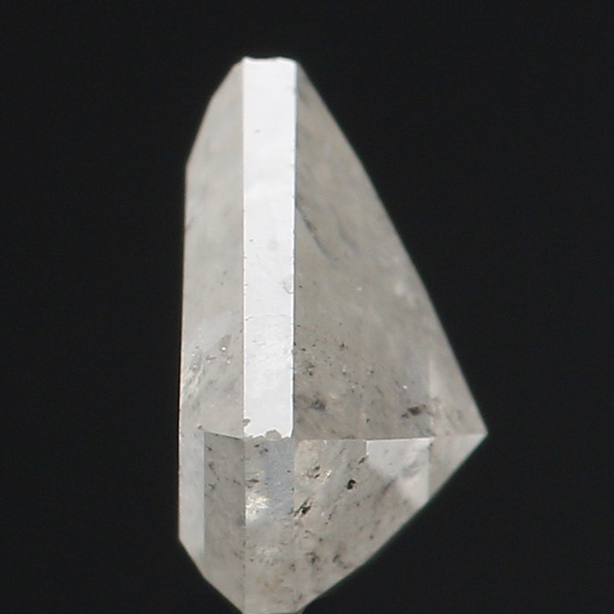 0.47 Ct Natural Loose Shield Shape Diamond Salt And Pepper Shield Shape Diamond 5.40 MM Natural Gray Color Shield Rose Cut Diamond QL9683
