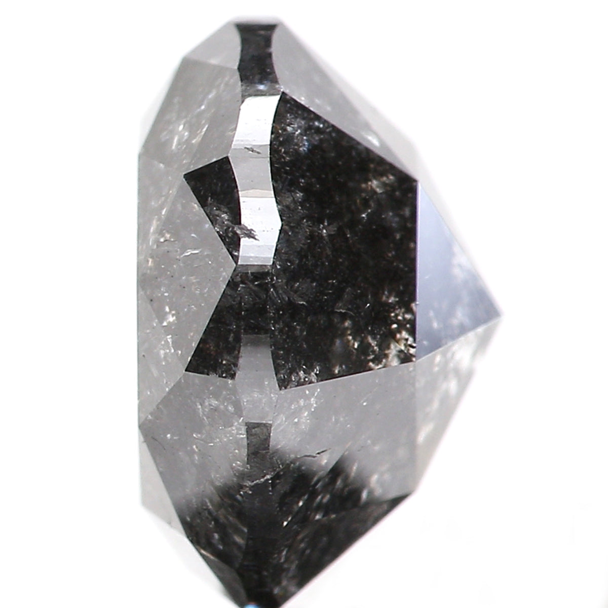 5.10 CT Natural Loose Round Rose Cut Diamond Salt And Pepper Round Diamond 10.30 MM Natural Loose Black Grey Color Rose Cut Diamond QL093