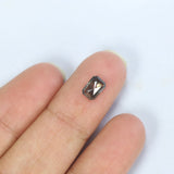0.68 Ct Natural Loose Diamond Emerald Brown Color SI1 Clarity 5.90 MM KDL8902