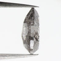 0.67 CT Natural Loose Diamond, Pear Diamond, Salt And Pepper Diamond, Black Grey Diamond, Pear Shape Diamond, Rustic Diamond KDL576