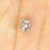 0.63 Ct Natural Loose Diamond, Hexagon Diamond, Salt and Pepper Diamond, Hexagon Cut Diamond, Polished Diamond, Rose Cut Diamond KDL9618