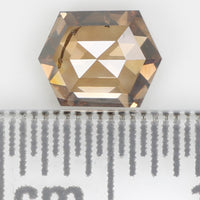 0.67 Ct Natural Loose Diamond, Hexagon Diamond, Brown Diamond, Polished Diamond, Rustic Diamond, Color Diamond, Rose Cut Diamond, KDL658