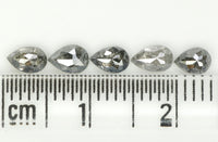 1.22  CT Natural Loose Diamond, Pear Cut Diamond, Salt and Pepper Diamond, Black Diamond, Grey Diamond, Real Galaxy Rose Cut Diamond, KDL752