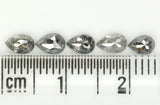 1.22  CT Natural Loose Diamond, Pear Cut Diamond, Salt and Pepper Diamond, Black Diamond, Grey Diamond, Real Galaxy Rose Cut Diamond, KDL752
