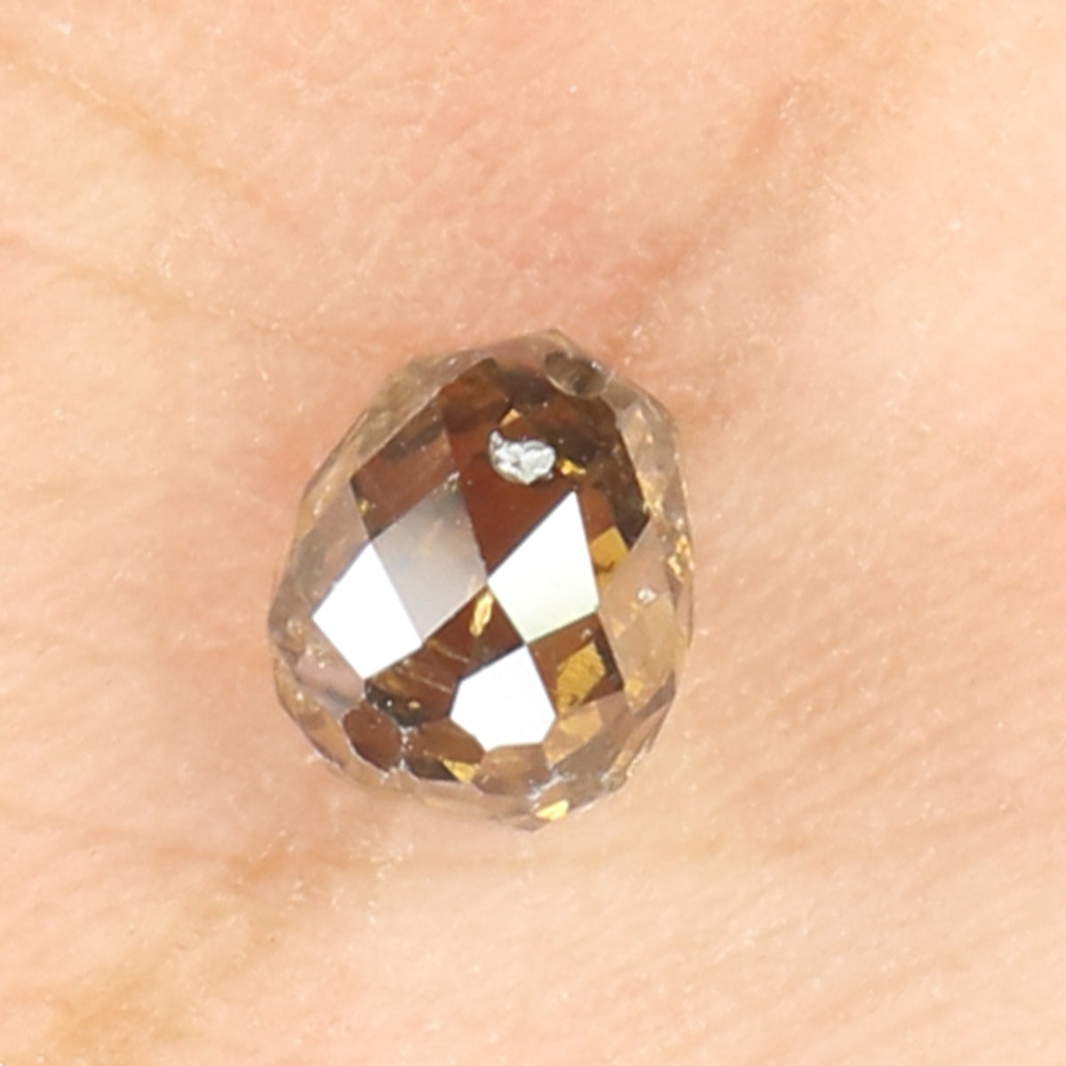 0.75 Ct Natural Loose Briolette Shape Diamond Brown Color Drop Diamond 5.00 MM Natural Loose Brown Color Briolette Rose Cut Diamond LQ126